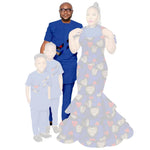 African Family Matching Outfits – Dashiki Women’s Long Mermaid Dress with Men & Boys Shirt and Pant Sets, - Free Delivery Worldwide only at Flexi Africa