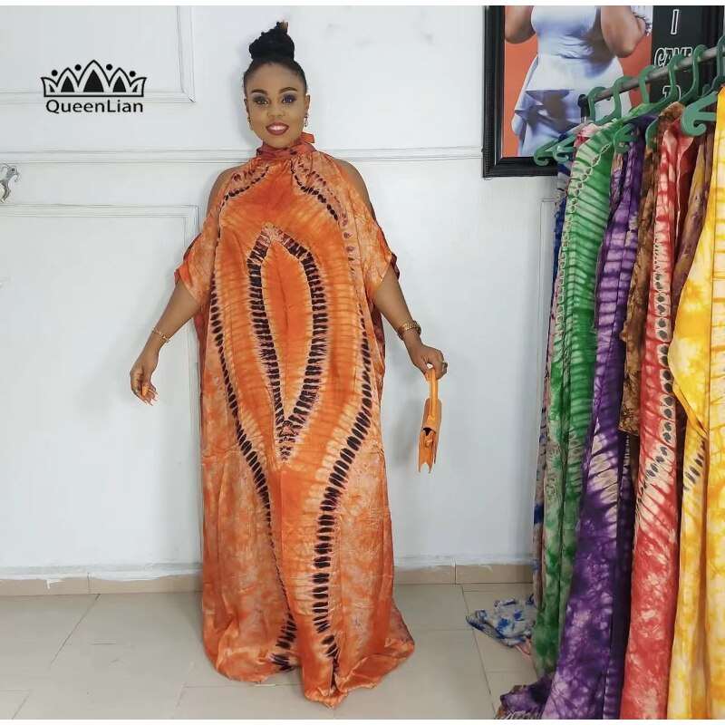 African Heritage Classic Pattern Chiffon Off-the-Shoulder Plus Size Dress - Flexi Africa - Flexi Africa offers Free Delivery Worldwide - Vibrant African traditional clothing showcasing bold prints and intricate designs