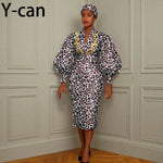 African Long Party Dress for Women – Puff Sleeve V - Neck Slim Dress Free Delivery Worldwide only at Flexi Africa