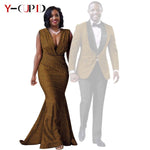 African Mermaid Dress & Matching Men’s Suit Set – Dashiki Couple Outfit for Weddings and Special Events - Free Delivery Worldwide only at Flexi Africa