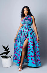 African Print Dhali Infinity Dress | Versatile Kente & Ankara Fashion - Free Delivery Worldwide only at Flexi Africa