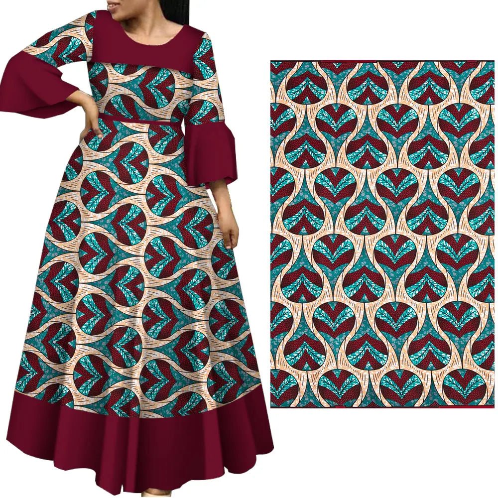 African Print Fabric Traditional Ankara Clothing Fabric Can Be Freely Cut Party Wedding Fabric - Free Delivery Worldwide only at Flexi Africa