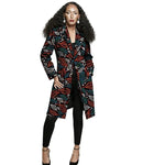 African Print Long Blazer Coat for Women – Ankara Couture Jacket - Free Delivery Worldwide only at Flexi Africa