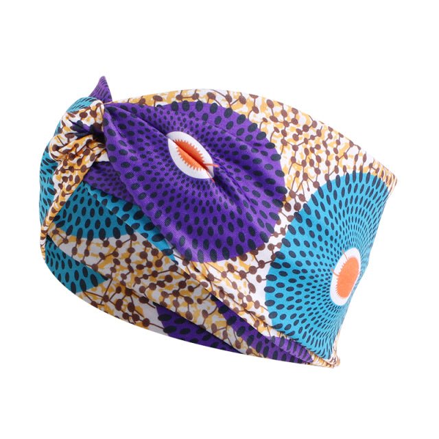 African Print Stretch Bandana Head Wrap Floral Ankara Dashiki Women - Flexi Africa - Flexi Africa offers Free Delivery Worldwide - Vibrant African traditional clothing showcasing bold prints and intricate designs