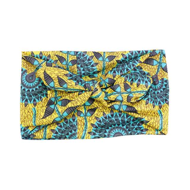 African Print Stretch Bandana Head Wrap Floral Ankara Dashiki Women - Free Delivery Worldwide only at Flexi Africa