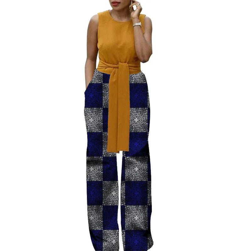 African Print Women Women's Wide Leg Pants Nigerian Fashion Female Loose Trousers Outfits - Flexi Africa www.flexiafrica.com