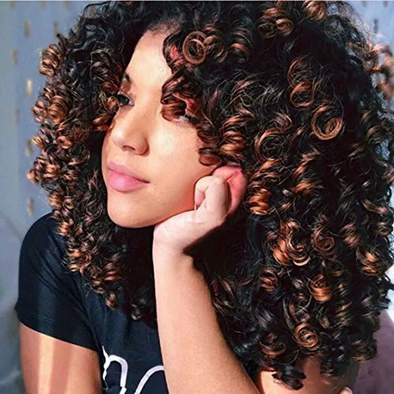 African Small Volume Corn Curler Exaggerated Foreigner Wig - Free Delivery Worldwide only at Flexi Africa