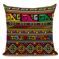 African Style Cushion Cover Tribal Geometric Pattern Decorative Linen Pillow Case Cover for Sofa Home Decor - Flexi Africa