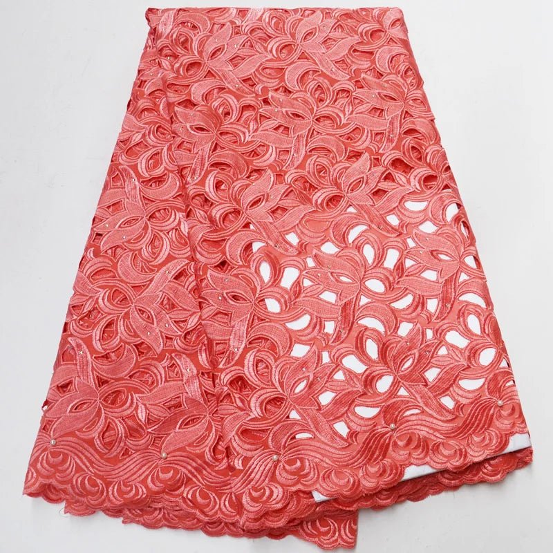African Voile Lace Fabric – Cotton Lace for Wedding & Party Dresses - Free Delivery Worldwide only at Flexi Africa