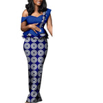 African Wedding Couple Set – Women’s Dashiki Print Dress & Men’s Kaftan Top and Pant Outfit - Free Delivery Worldwide only at Flexi Africa