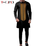 African Wedding Couple Set – Women’s Dashiki Print Dress & Men’s Kaftan Top and Pant Outfit - Free Delivery Worldwide only at Flexi Africa