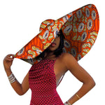 African Women Hat Summer Beach Hats Large Brim Sun Protection Fashion Ankara Cap Hat Customized Product - Free Delivery Worldwide only at Flexi Africa