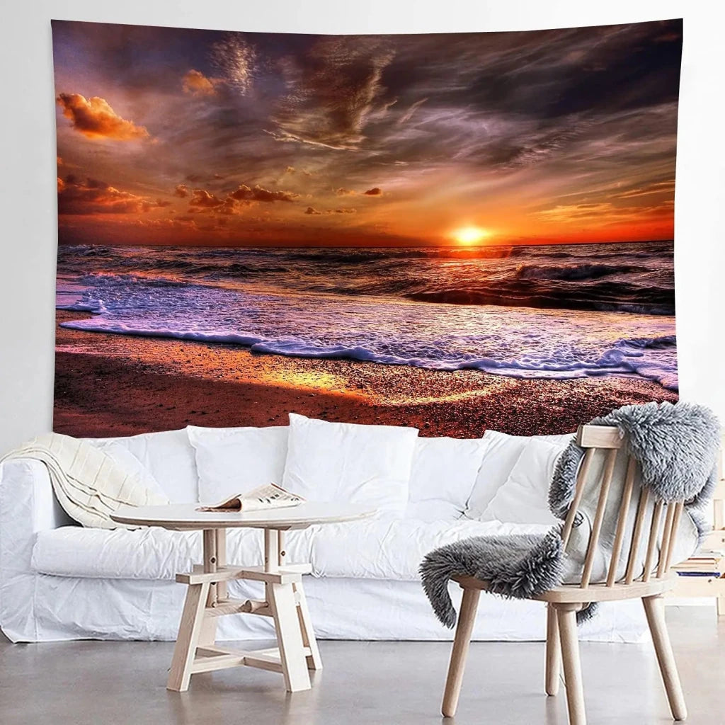 African Women Sunset Silhouette Wall Tapestry – Tribal Culture Art - Free Delivery Worldwide only at Flexi Africa