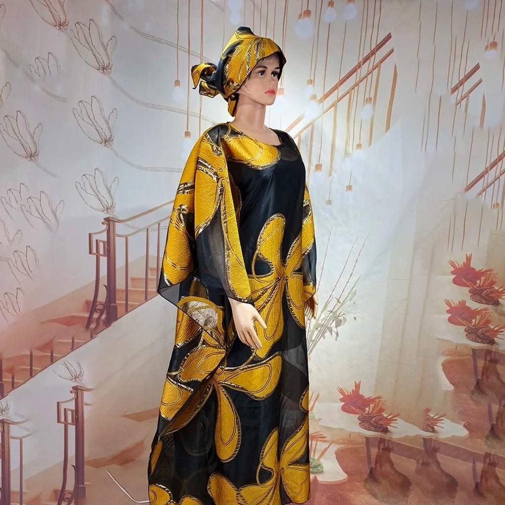 Buy African Women’s 2PC Dress Set with Matching Headscarf – Elegant Church & Special Occasion Outfit for only $79.71