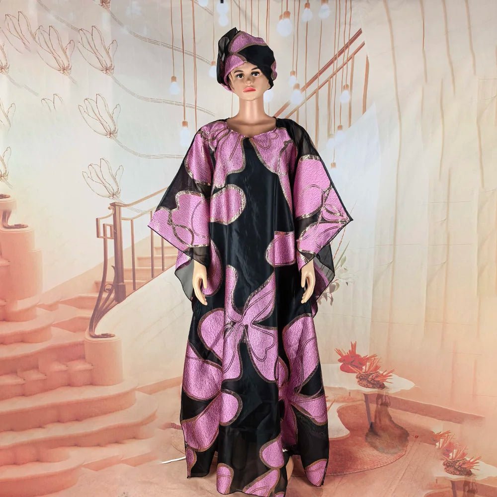 Buy African Women’s 2PC Dress Set with Matching Headscarf – Elegant Church & Special Occasion Outfit for only $79.71