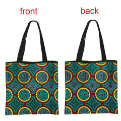 African Women's Style Handbag: Traditional Printed Top-Handle and Shoulder Tote Bags for Females - Flexi Africa - FREE POST