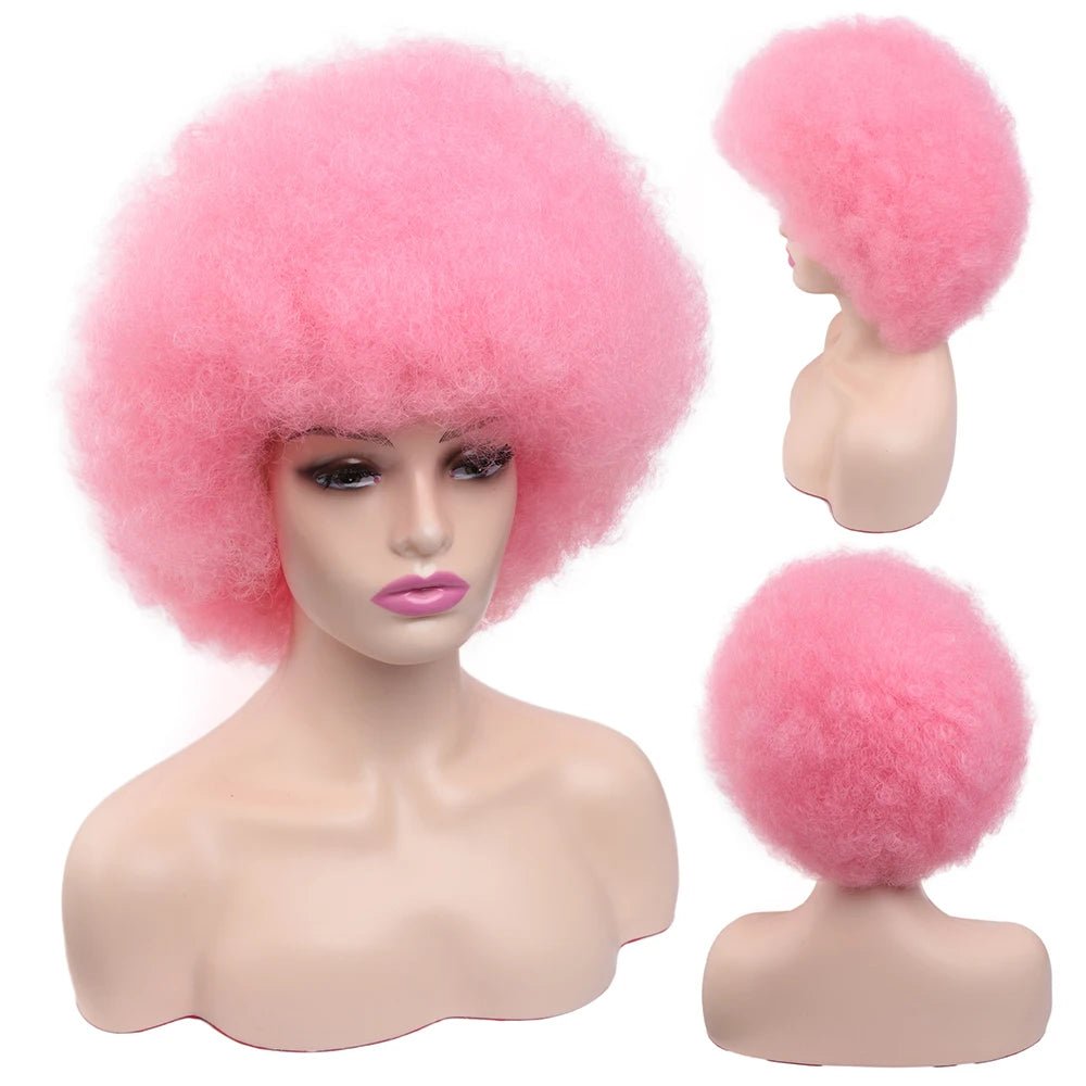 Afro Kinky Curly Synthetic Wig for Black Women - Free Delivery Worldwide only at Flexi Africa