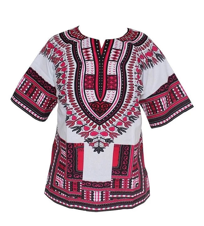 Authentic African Dashiki T-shirt: Traditional Print in 100% Cotton - Flexi Africa - Free Delivery www.flexiafrica.com