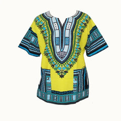 Authentic African Dashiki T-shirt: Traditional Print in 100% Cotton - Flexi Africa - Free Delivery www.flexiafrica.com