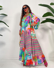 Autumn New African Dresses For Women Vetement Femme Dashiki Abaya Print Maxi Dress Africa Clothes Dashiki Ankara Dresses - Free Delivery Worldwide only at Flexi Africa