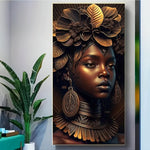 Beginner’s Delight: Large 5D African Woman Diamond Art Kit (40x70CM) - Free Delivery Worldwide only at Flexi Africa