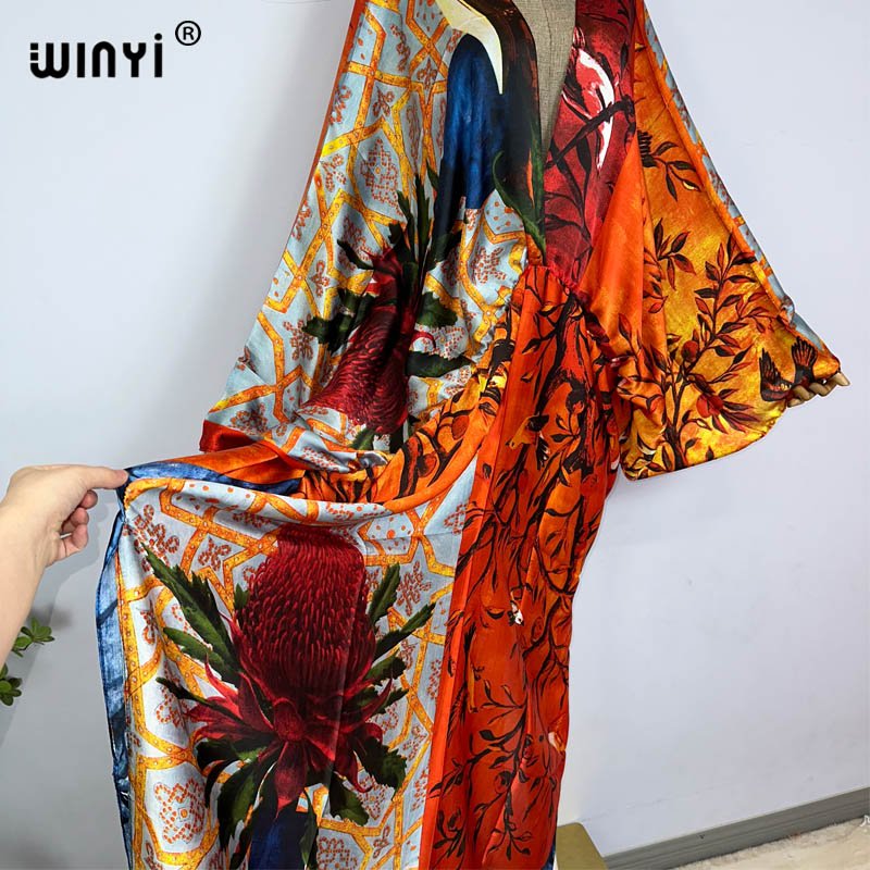 Bohemian Elegance: Silk Rayon Maxi Beach Dress with Hand-Rolled Feel - Flexi Africa - Free Delivery www.flexiafrica.com