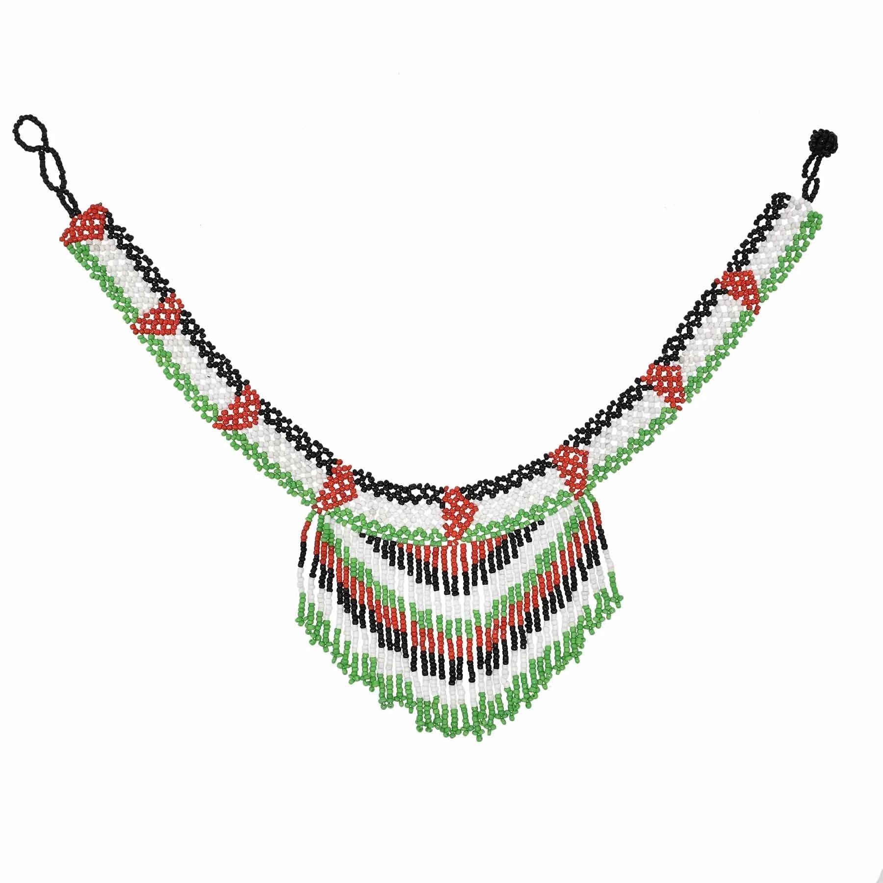 Bohemian Multicolored Beaded Choker: Vibrant Tribal Necklace for Women's Party Wear - Flexi Africa - www.flexiafrica.com