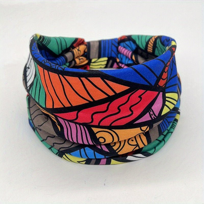 Bohemian Style Art Headband - Fashionable Knot Head Wrap for Yoga, Fitness, Running, and Sports - Sweat - Wicking Scarf for Women - Free Delivery Worldwide only at Flexi Africa