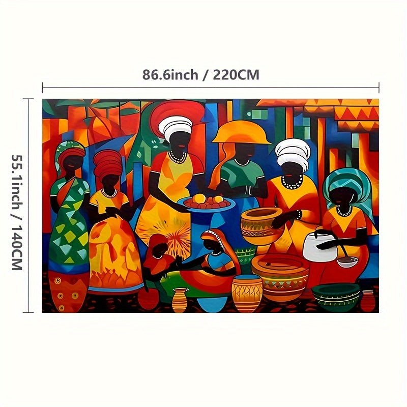 Classic African Print Tablecloth – Waterproof Polyester for Dining, Camping & Event Styling - Free Delivery Worldwide only at Flexi Africa