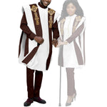 Couples Agbada Set – Men’s Traditional 3PC Suit & Women’s Matching Outfit - Free Delivery Worldwide only at Flexi Africa