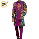 Dashiki African Couple Wedding Set – Women’s Mermaid Dress & Matching Men’s Bazin Riche Shirt and Pants - Free Delivery