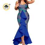 Dashiki African Couple Wedding Set – Women’s Mermaid Dress & Matching Men’s Bazin Riche Shirt and Pants - Free Delivery