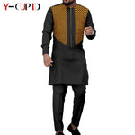 Dashiki Couple Outfit Set – Women’s African Dress with Men’s Bazin Riche Top and Pants for Special Occasions - Free Delivery Worldwide only at Flexi Africa