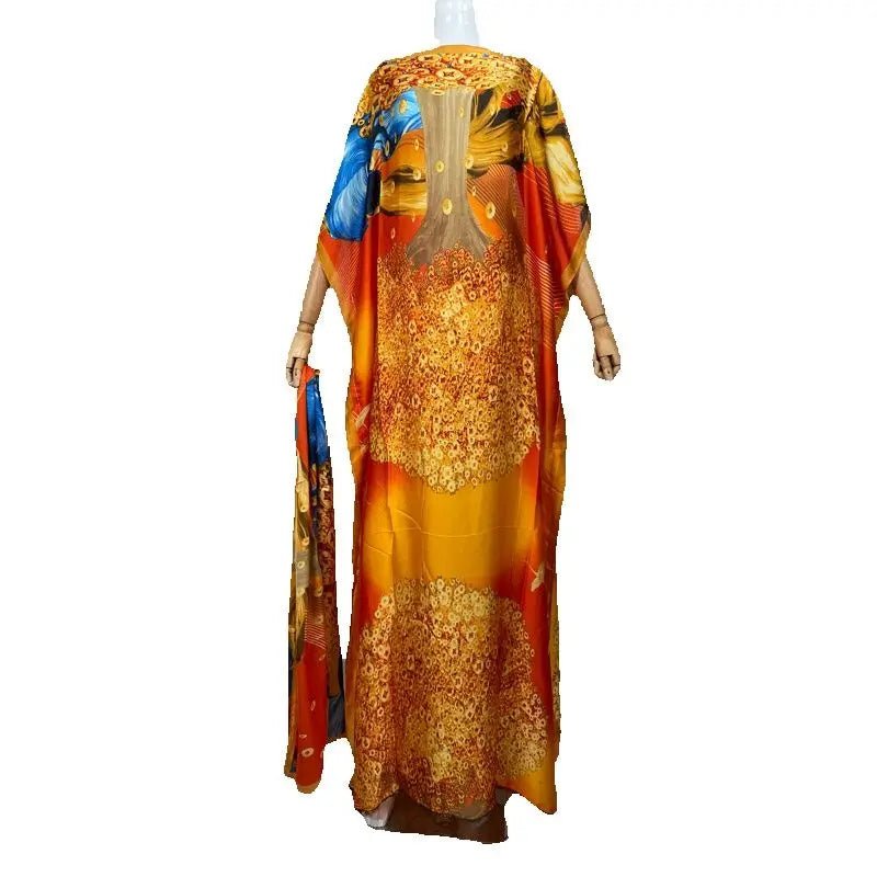 Dress Length:140cm Bust:160cm African Dashiki New Fashion Design long dress oversized Famous Brand Loose For Lady/women - Free Delivery Worldwide only at Flexi Africa