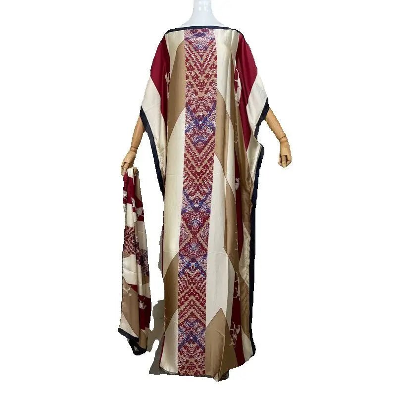 Dress Length:140cm Bust:160cm African Dashiki New Fashion Design long dress oversized Famous Brand Loose For Lady/women - Free Delivery Worldwide only at Flexi Africa