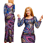 Elegant 2PC African Skirt and Top Set – Long Sleeve Blouse and Matching Maxi Skirt for Women - Free Delivery Worldwide only at Flexi Africa