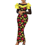 Elegant African Ankara Maxi Dress for Women – Traditional Dashiki Style - Free Delivery Worldwide only at Flexi Africa