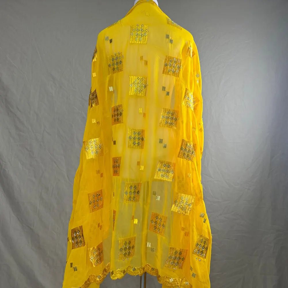 Elegant African Chiffon Hijab for Women – Embroidered Pashmina Shawl Headscarf - Free Delivery Worldwide only at Flexi Africa