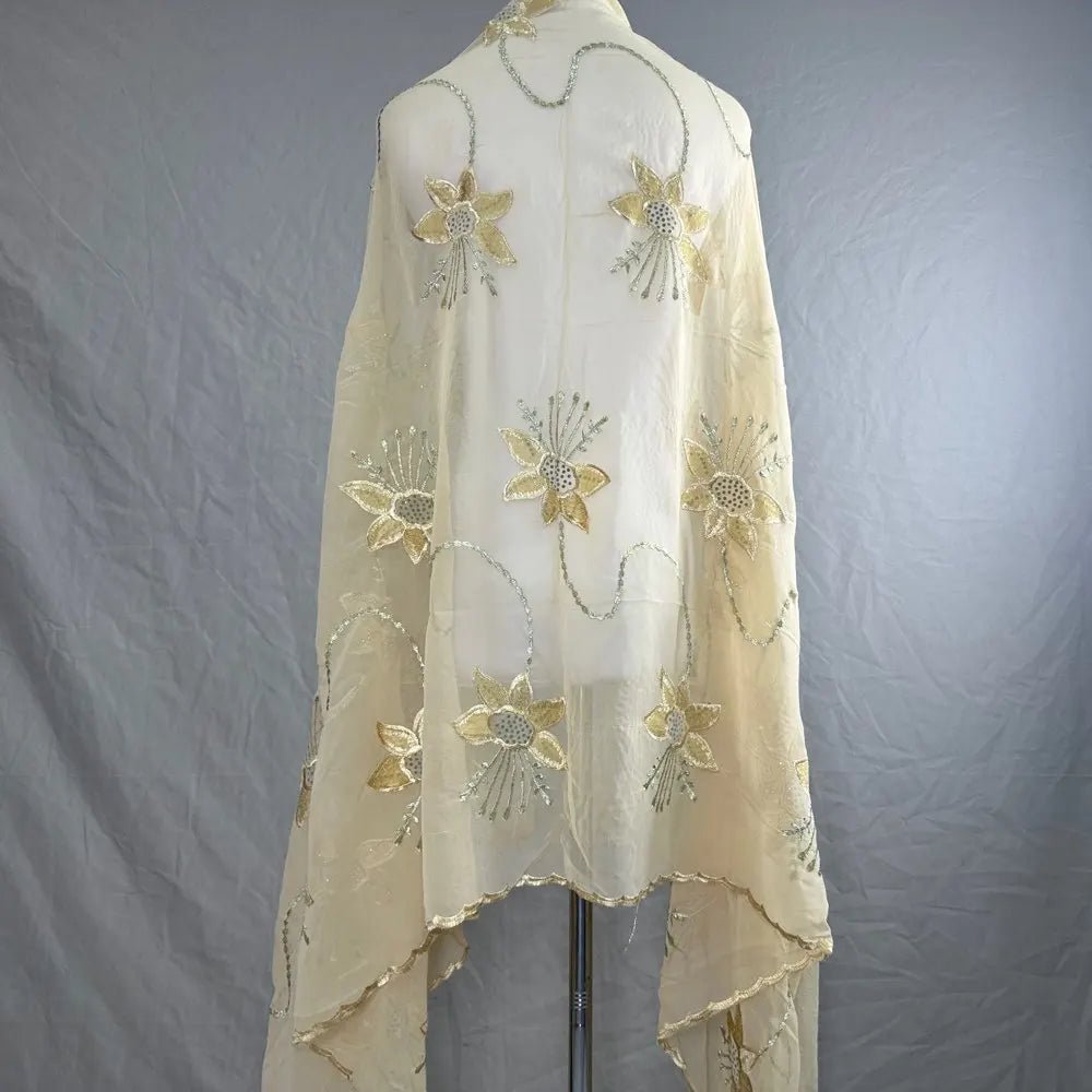 Elegant African Chiffon Hijab for Women – Embroidered Pashmina Shawl Headscarf - Free Delivery Worldwide only at Flexi Africa