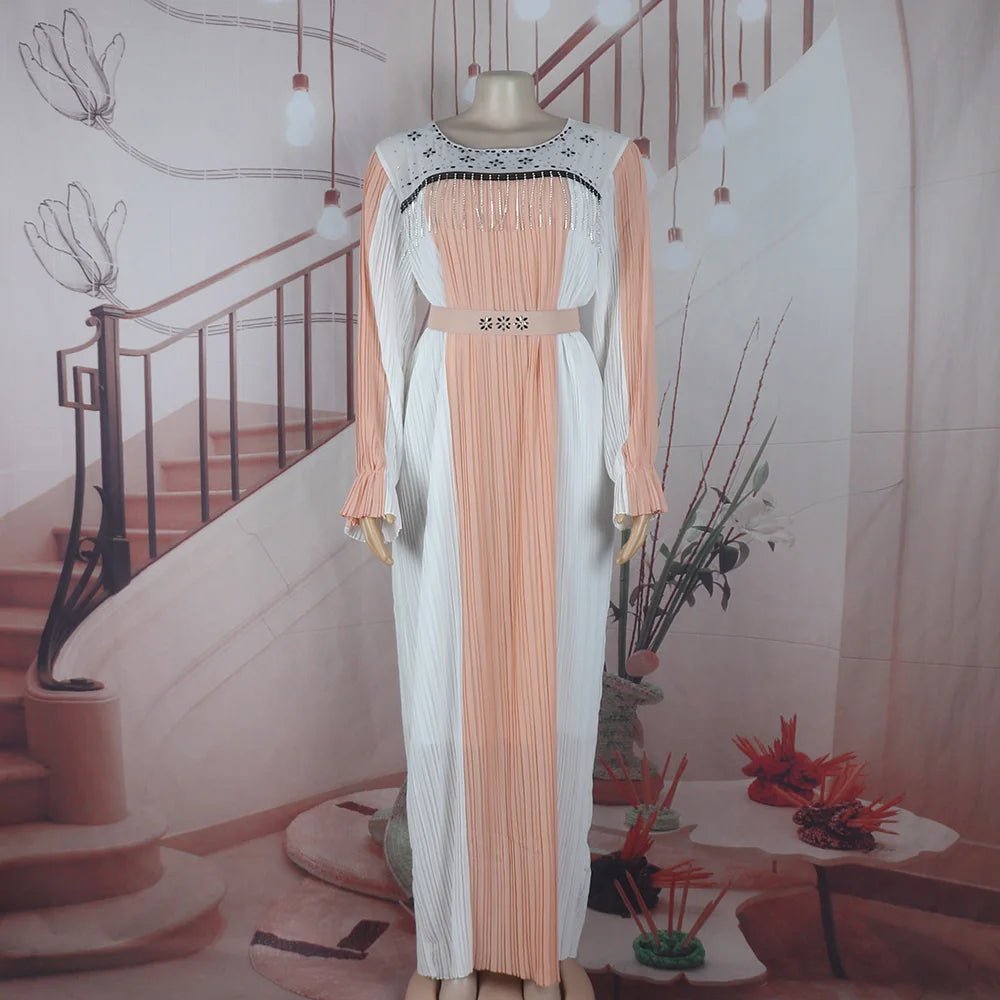 Elegant African Evening Gown for Women – Luxury Rhinestone Party Dress - Free Delivery Worldwide only at Flexi Africa