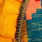 Elegant African Skirt Set – Lantern Sleeve Ruffled Top, Slim Skirt & Matching Headwrap - Free Delivery Worldwide only at Flexi Africa