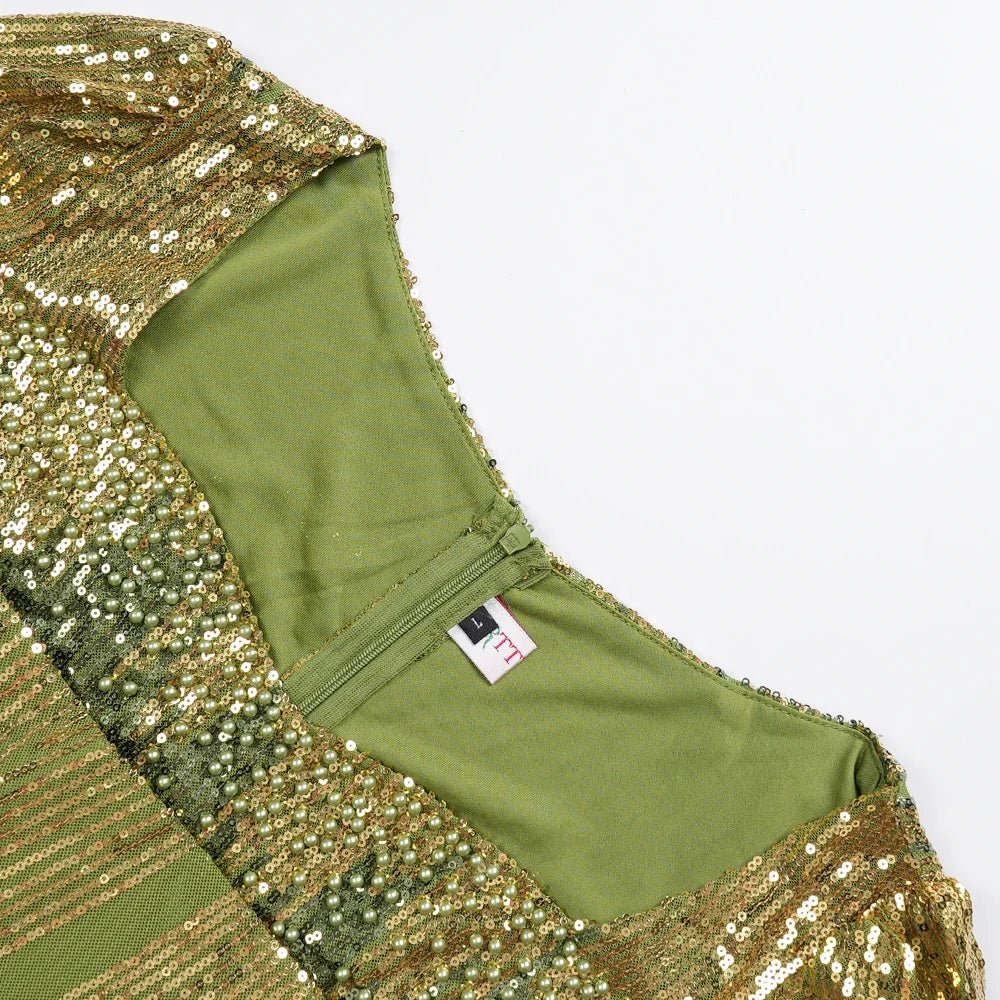 Elegant Plus Size African Party Dress – Dashiki Sequin Wedding Maxi Gown - Free Delivery Worldwide only at Flexi Africa