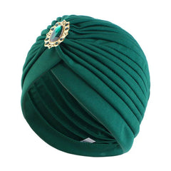 Elegant Women's Rhinestone Pleated Turban Hat - Free Delivery Worldwide only at Flexi Africa