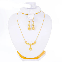 Ethiopian Heart Necklace & Earrings for Women - Elegant Bridal Dowry Jewelry - Free Delivery Worldwide only at Flexi Africa