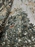 Flower Fabric Nigerian African Fabric for Couture Sewing – Wedding, Evening & Prom Dress - Free Delivery Worldwide only at Flexi Africa