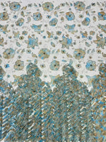 Flower Fabric Nigerian African Fabric for Couture Sewing – Wedding, Evening & Prom Dress - Free Delivery Worldwide only at Flexi Africa