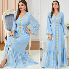 Graceful and Modest: Women's Chiffon Abayas for Ramadan, Kaftan, and Islamic Events - Free Delivery Worldwide only at Flexi Africa