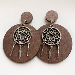 Handmade Zinc Alloy Geometric Wood Earrings - Trendy African Jewelry for Women - Flexi Africa offers Free Delivery Worldwide