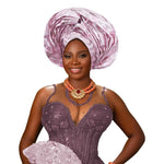 Luxury African Auto Gele Headwrap – High - Quality Wedding & Party Turban for Women - Free Delivery Worldwide only at Flexi Africa
