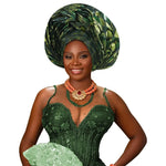 Luxury African Auto Gele Headwrap – High - Quality Wedding & Party Turban for Women - Free Delivery Worldwide only at Flexi Africa